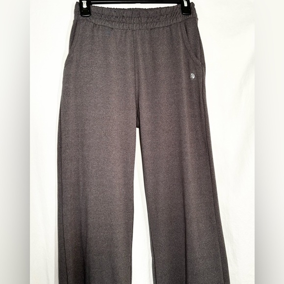 WOMENS SMALL TESLA GRAY 3 POCKET STRETCH CASUAL BOOTCUT WIDE LEG YOGA PANTS - Picture 3 of 6